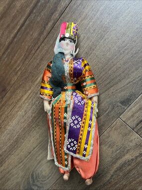 Vintage 1960’s Turkish Doll - Traditional Dress 8 inches tall